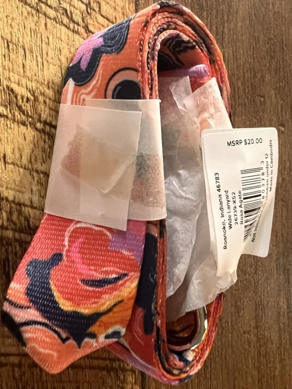 Vera Bradley Lanyard ID Badge Holder Keychain Breakaway Fabric Choose Pattern